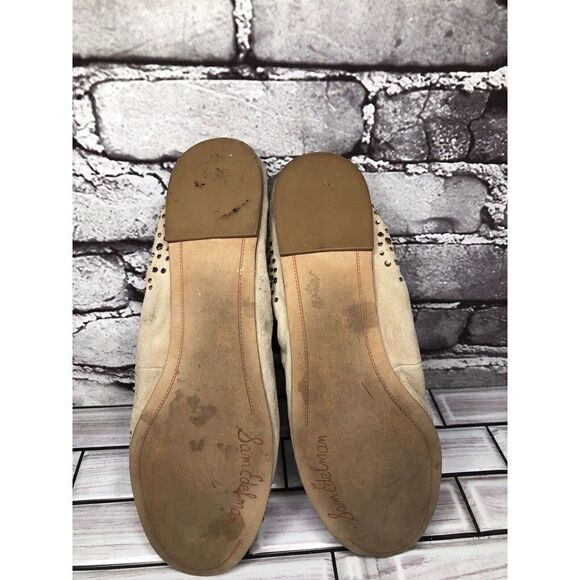 Sam Edelman Blair Beige Leather Slip On Ballet Flats Women’s Sz 7.5M US/38.5EU - Picture 11 of 16